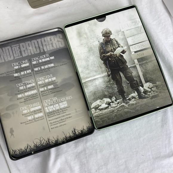 Band Of Brothers 6-Disc DVD Set Complete HBO Mini-Series Tin Box Nice - Picture 9 of 11